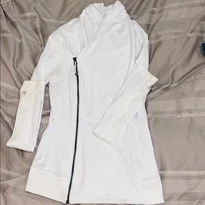 White lululemon double zip zip up